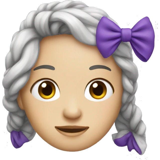 purple bow scarf emoji