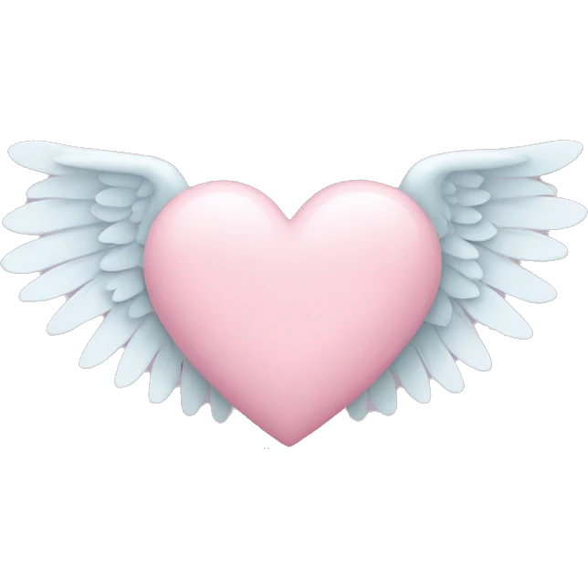 pastel pink heart with wings emoji
