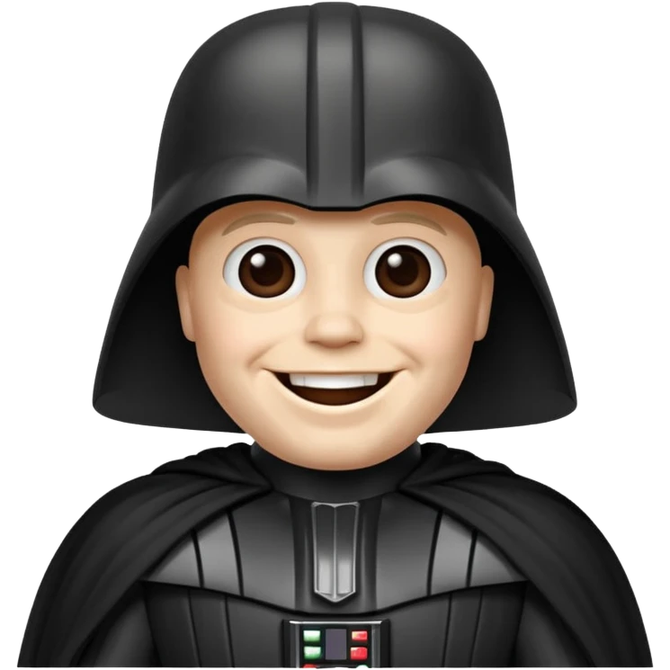 Darth Vader emoji celebrates happy  emoji