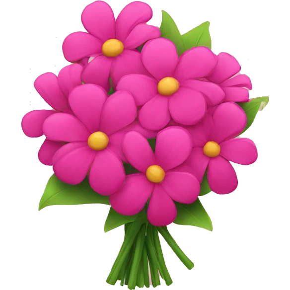 Hot pink flower bouquet  emoji