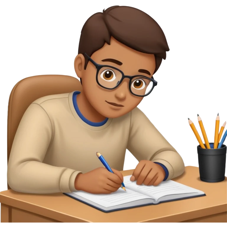 Person doing homework  emoji