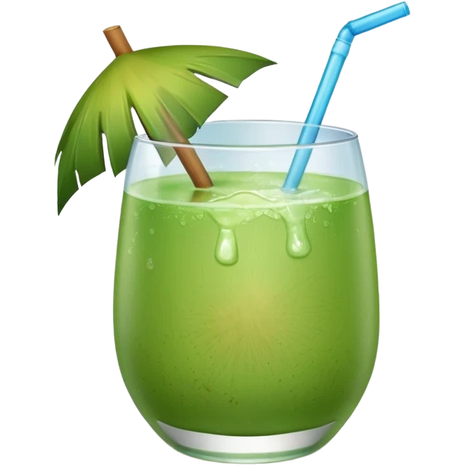 Green Coconut water emoji