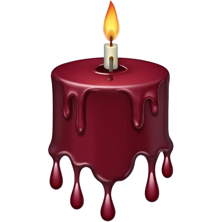 Maroon candle melting  emoji