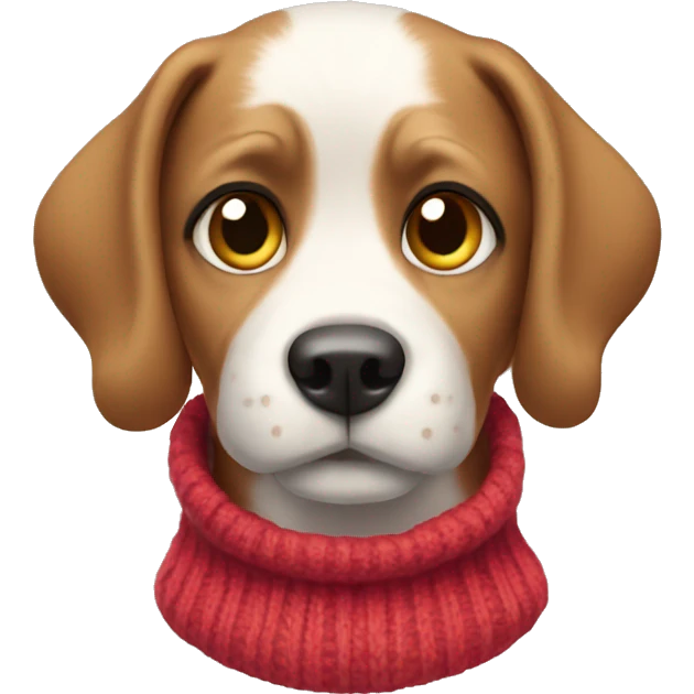 Fee dog wearing sweater  emoji