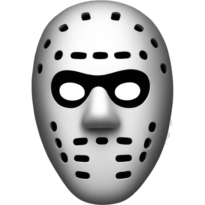 Black hockey mask，kanye west emoji