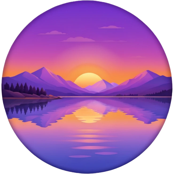 lake sunset emoji