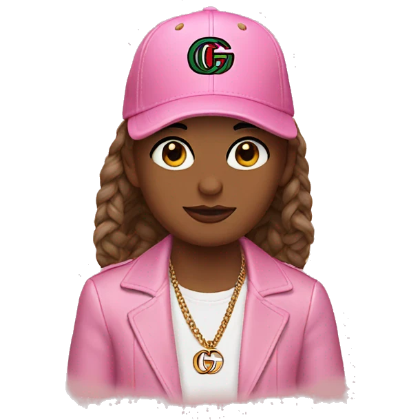 Single Pink gucci cap  emoji