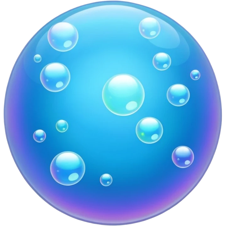 Sky blue Bubbles emoji