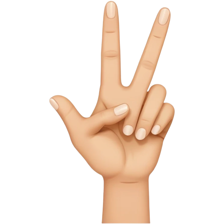 peace sign fingers emoji