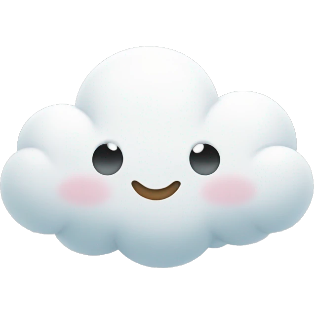 Cute white cloud emoji