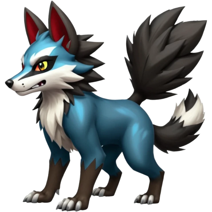 Shiny Epic Handsome Cool Badass Obstagoon-Luxray-Lycanroc-fusion emoji
