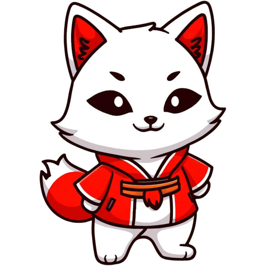 Azur Lane Akagi kitsune girl with red and white outfit and multiple fox tails emoji