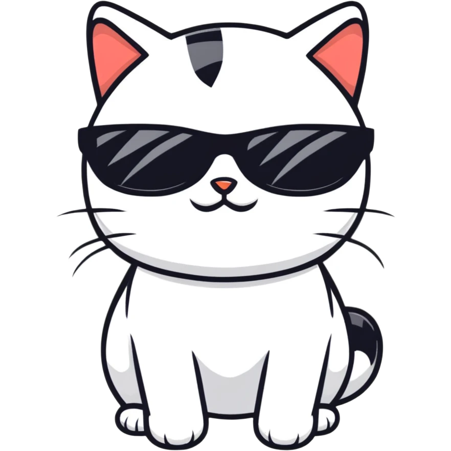 Cat with sunglasses emoji