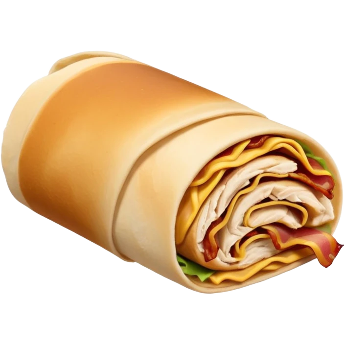 chicken and bacon wrap rolls emoji