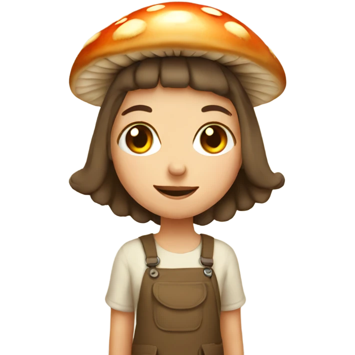 girl with mushroom emoji