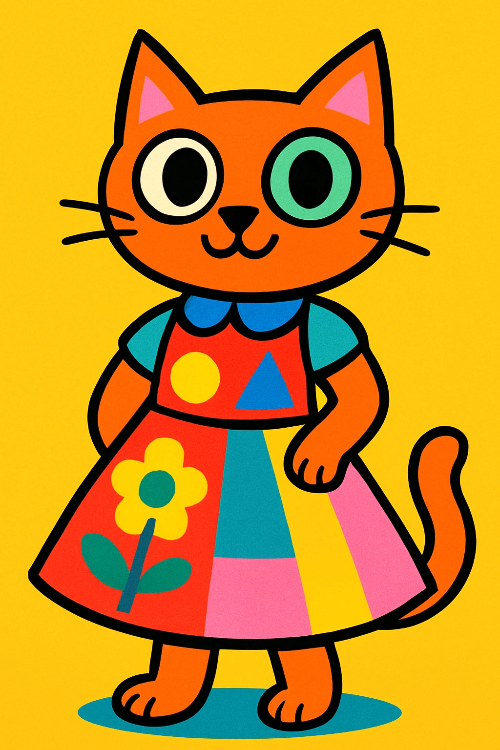a cat wearing a dress emoji