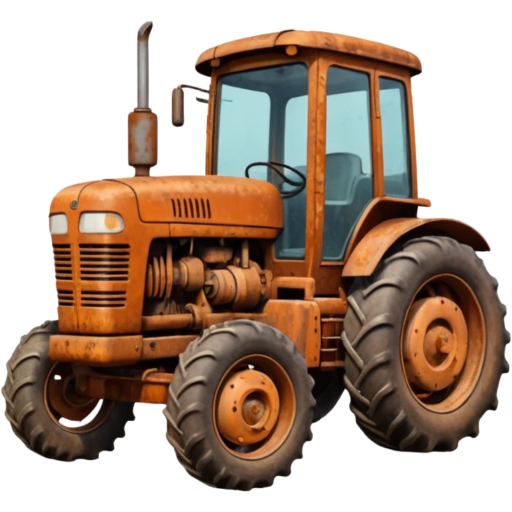 Sleeping tractor emoji
