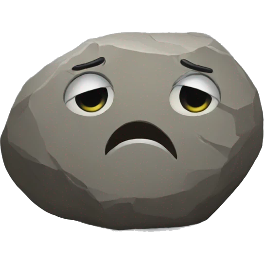 Sad rock emoji