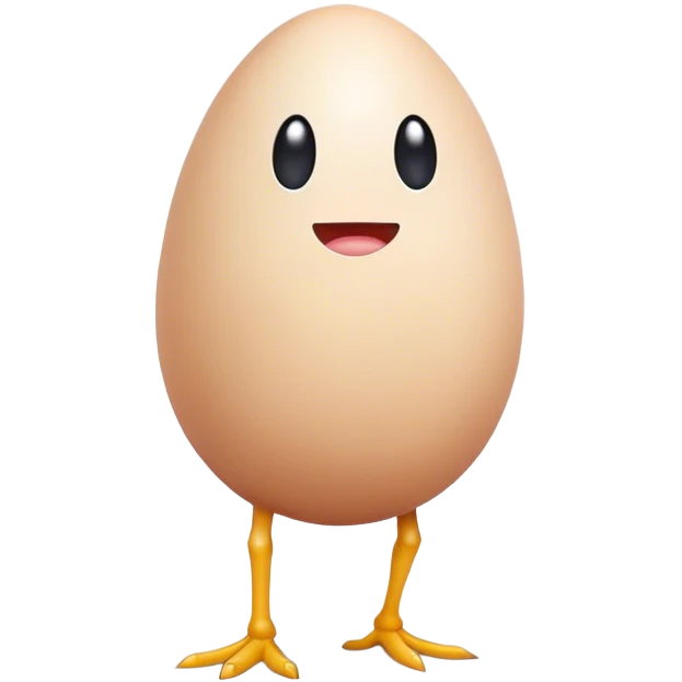walking egg with legs emoji