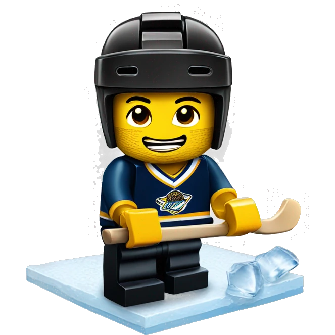 lego with icehockey emoji