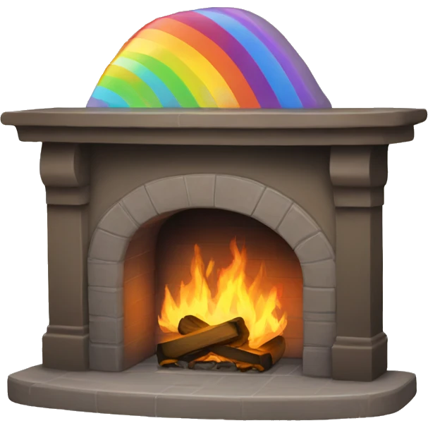 Rainbow fireplace  emoji