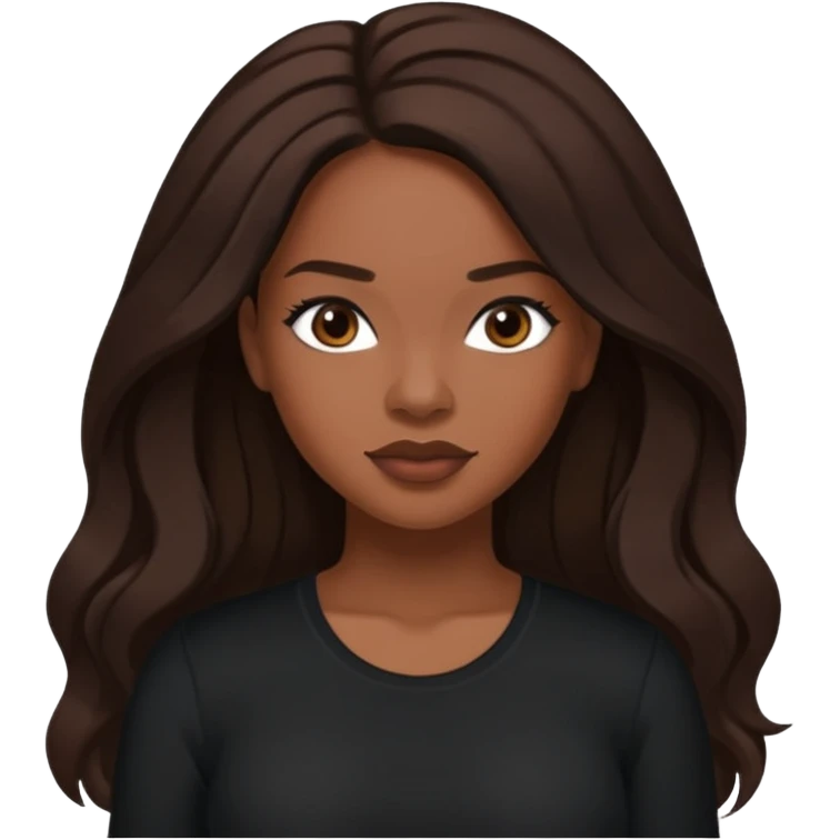 Brandi Williams from Blaque with long dark brown hair  emoji