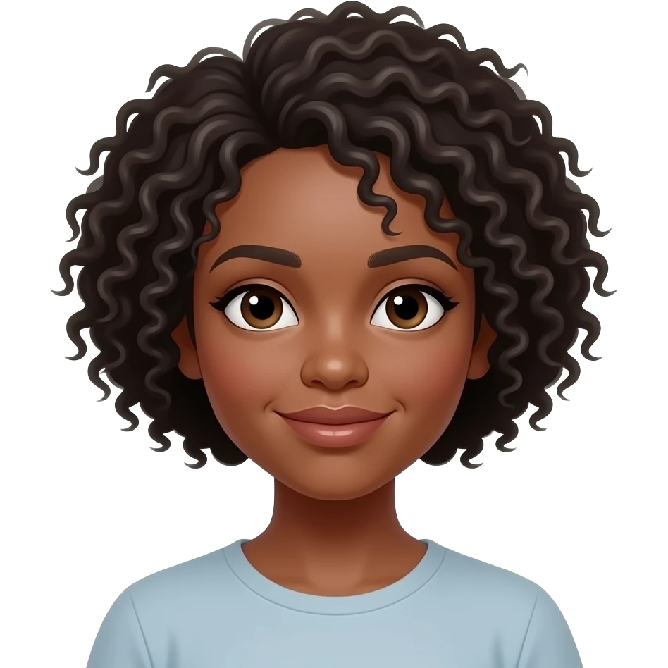 Black woman with starter Short coils emoji