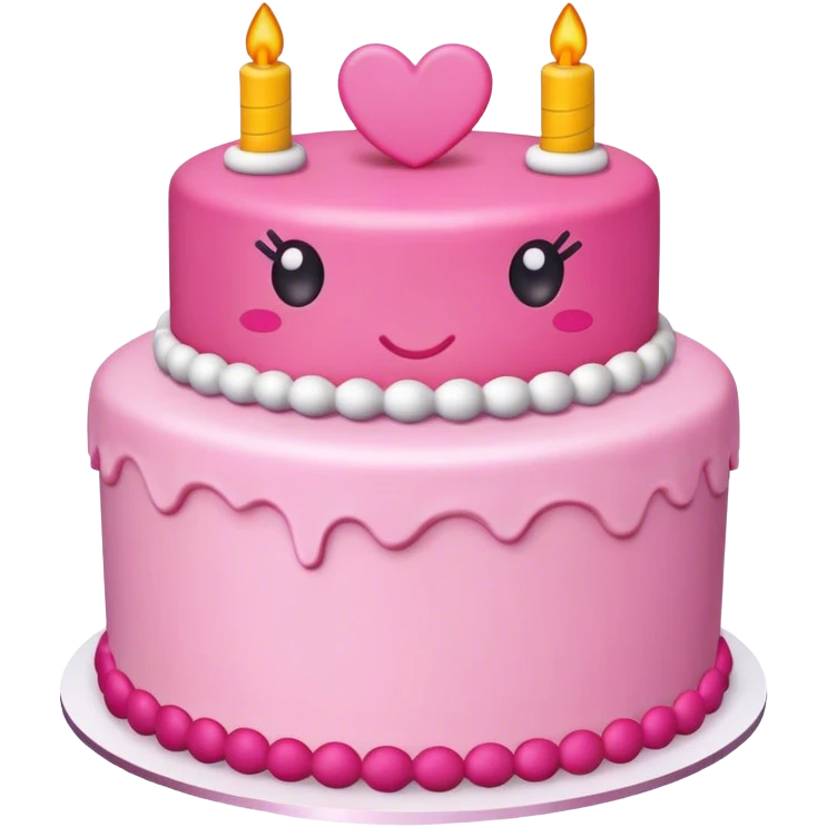 black pink cake emoji