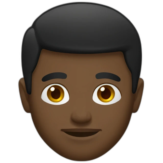 Mixed.black man , bold , black T-shirt emoji