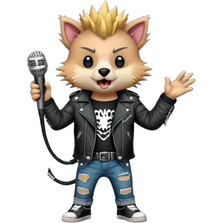 singing punk animal emoji
