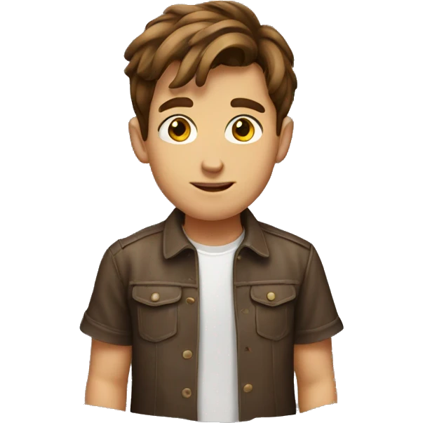 brown haired boy portrait emoji emoji