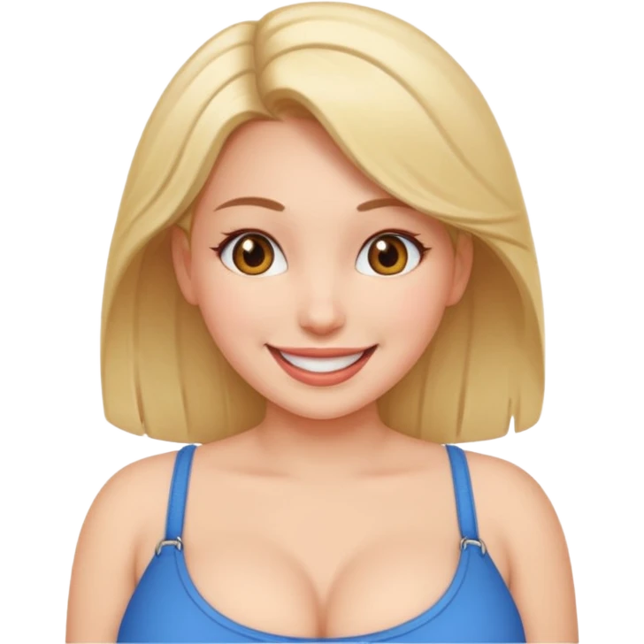 A naked girl with big boobs emoji