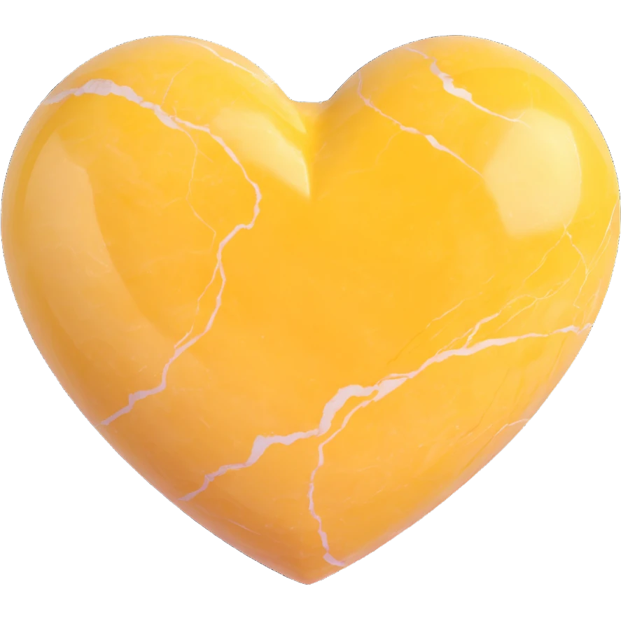 marble yellow heart emoji