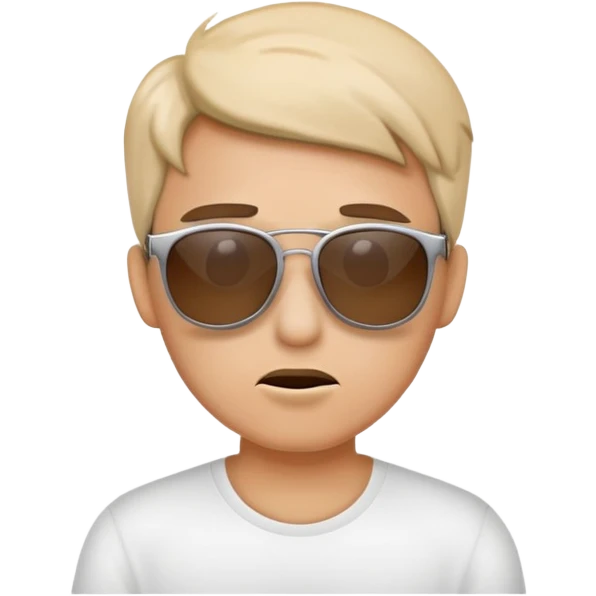 confused person with sunglasses emoji