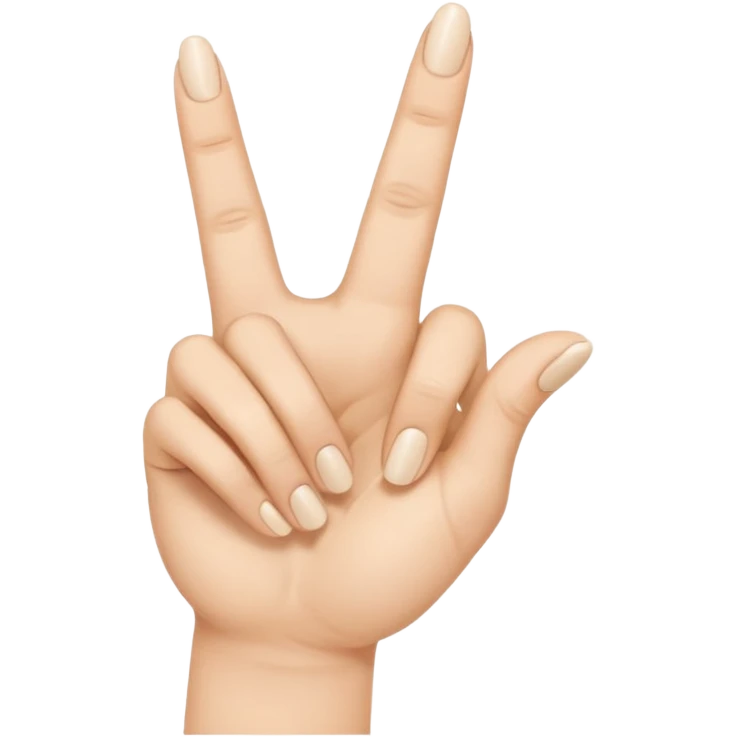 Create a emoji of hand with index finger middle finger and ring finger showing and keep the thumb and little finger closed emoji