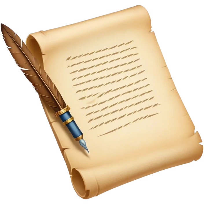 Parchment and quill pen emoji