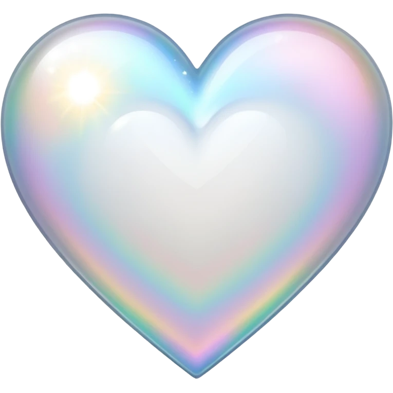 glitter white heart emoji