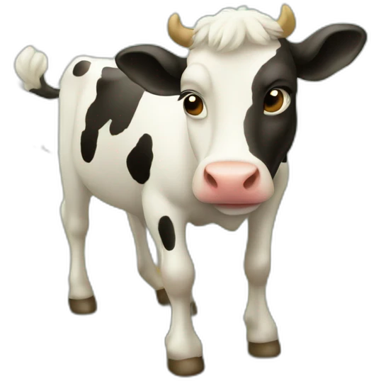 Vache sur une vache emoji