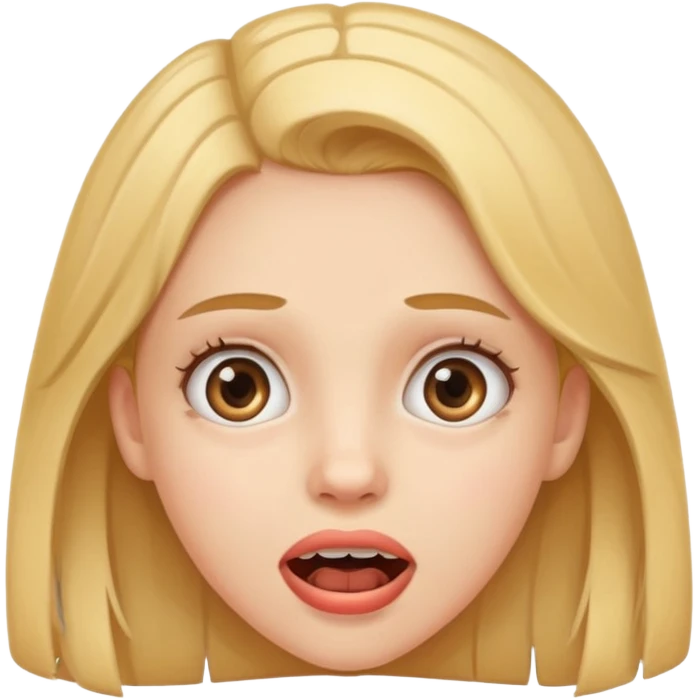 girl with braces, surprised emoji
