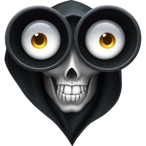 Grim reaper looking through binoculars  emoji