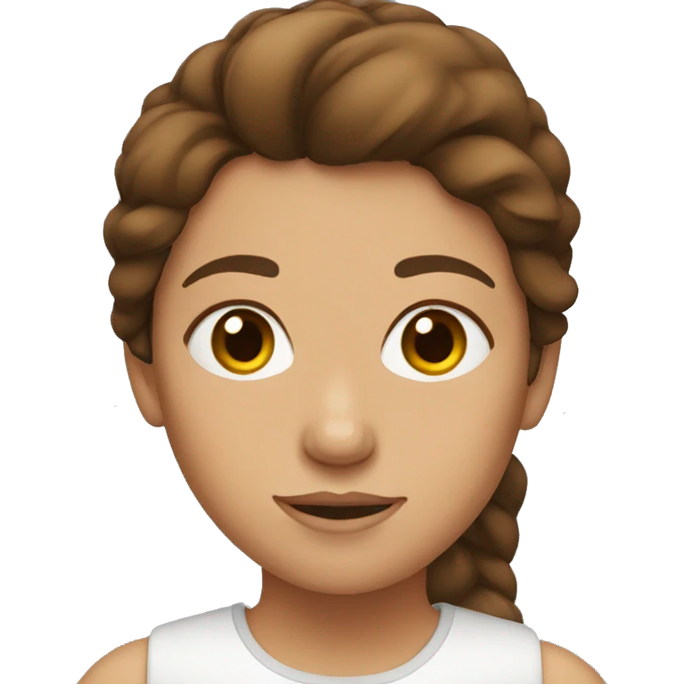 Girl with brown hair emoji