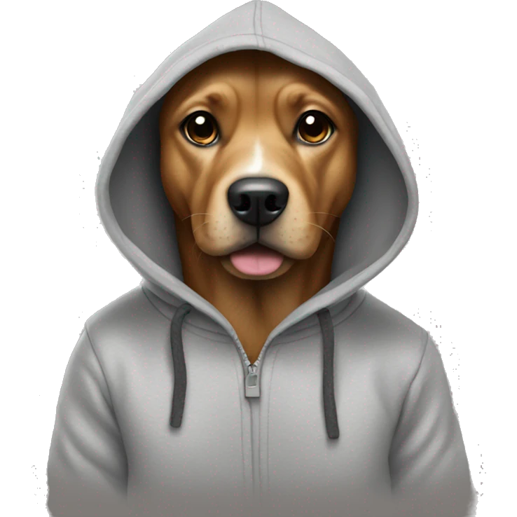 Dog wearing hoodies emoji