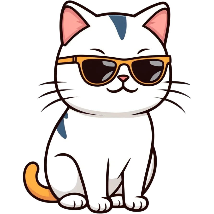 Cat with sunglasses emoji