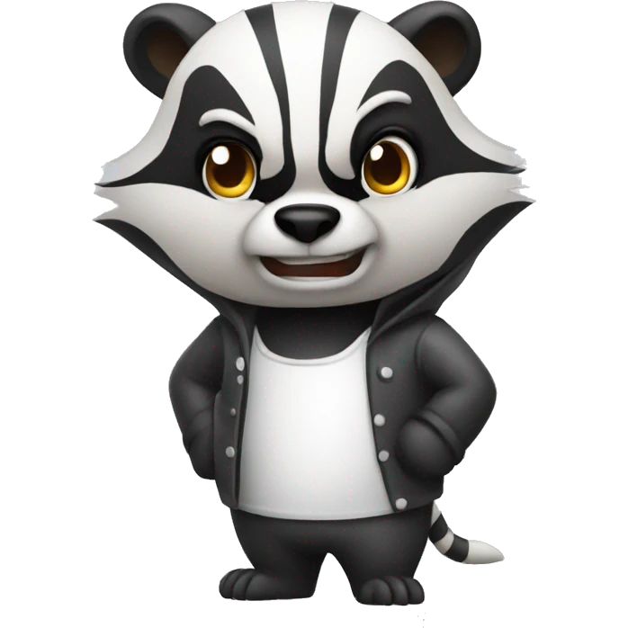 angry badger in toilet cleaner outfit emoji