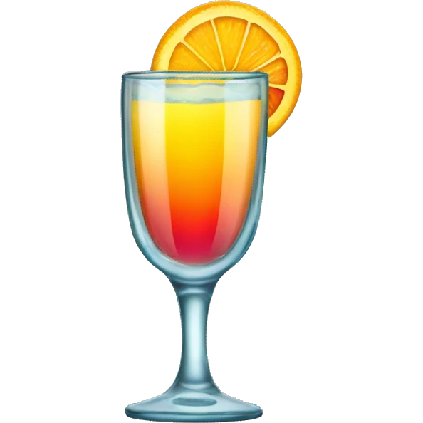 Tequila sunrise in long glass emoji