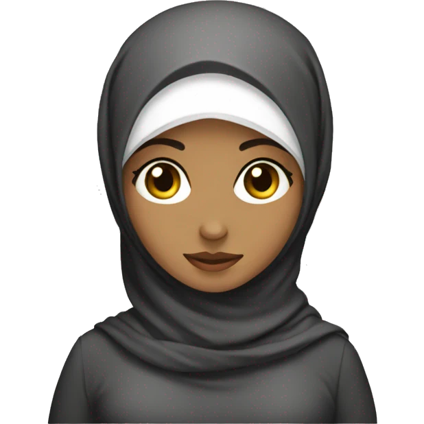Hijabi girl watching phone emoji