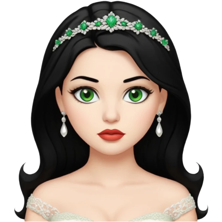 black haired green eyes aesthetic  plump lips  that makes her hair look behind nicole peltz at wedding emoji