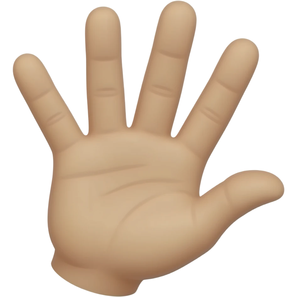 First 3 fingers up  the other 2 down emoji
