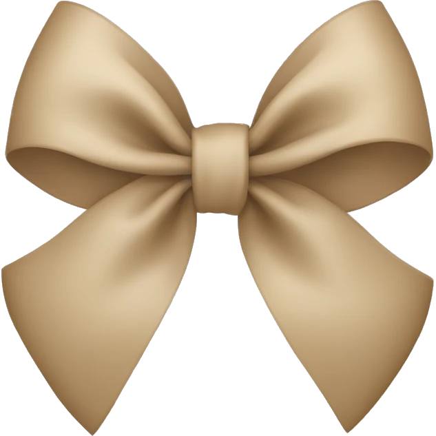 beige bow emoji