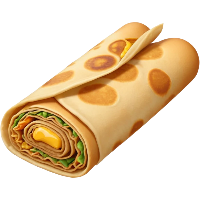 Paratha egg  roll single emoji